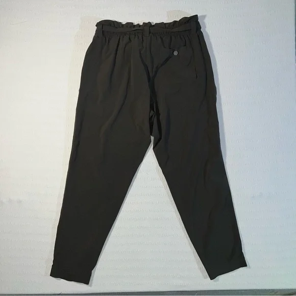 Athleta Womens Skyline Pant Paperbag Trouser Size 12 Athleisure Arbor Olive - Picture 3 of 8